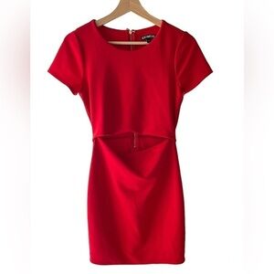 EXPRESS Cut Out Mini Cocktail Dress -‎ Red
